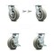 Service Caster 6 Inch Thermoplastic Rubber Caster Set with Roller Bearing 2 Swivel Lock 2 Brake SCC-30CS620-TPRRF-BSL-2-TLB-2 - alternate 1